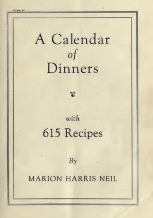 Product picture A calendar of dinners, with 615 recipes